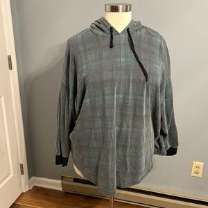 torrid Gray Plaid Hoodie Sweatshirt